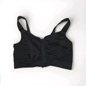 Anita Care mastectomy post surgical bra front zip compression black XL